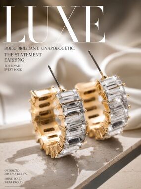Miss Lola | Crystal Gold Earrings